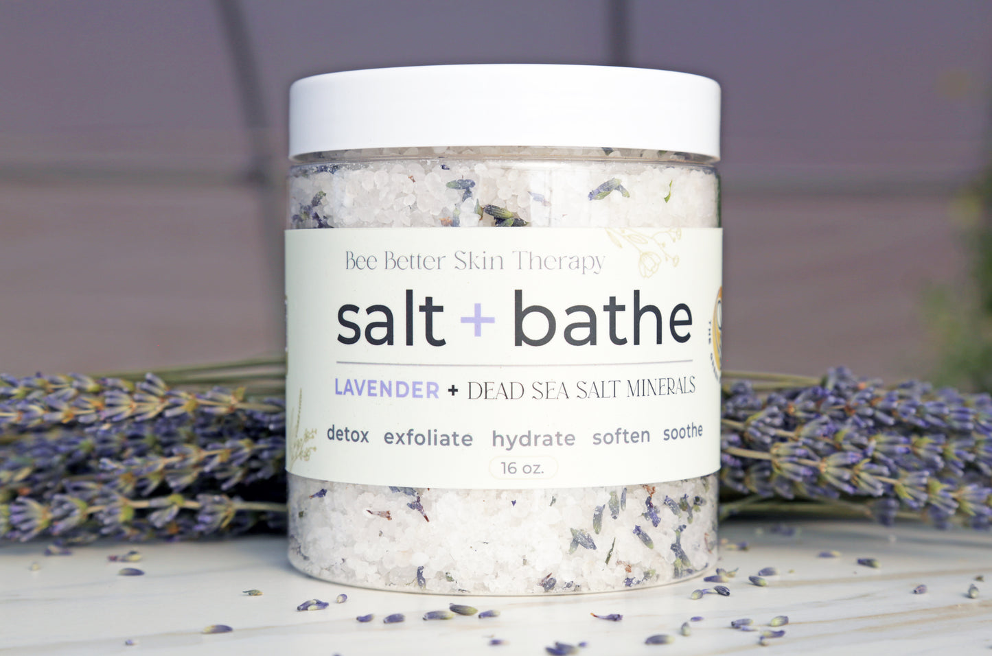 SALT + BATHE DETOX MINERAL SALTS- Lavender and Dead Sea Minerals